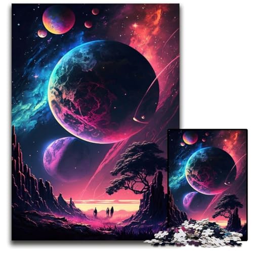 Puzzle 1000 Teile für Erwachsene, Neon-Galaxie-Puzzles für Erwachsene, Denkspiel für Teenager, 50x75cm Puzzle 1000 Teile für Erwachsene, Neon-Galaxie-Puzzles für Erwachsene, Denkspiel für Teenager, 50x75cm von XHAXING