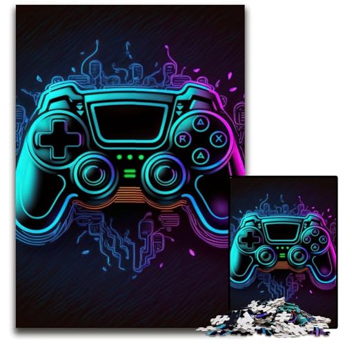 Puzzle 1000 Teile für Erwachsene, Neon-Spiel, Puzzles für Erwachsene, Denksportspiel für Teenager, 50x75cm von XHAXING