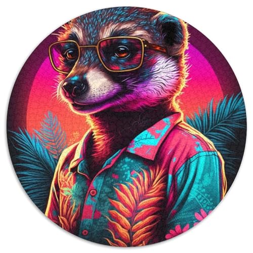 Puzzle 1000 Teile für Erwachsene, Neon-Tiere, Papppuzzle, anspruchsvolles Denkspiel für Teenager, Spaß für den Spieleabend mit der Familie (67,5 x 67,5 cm) von XHAXING