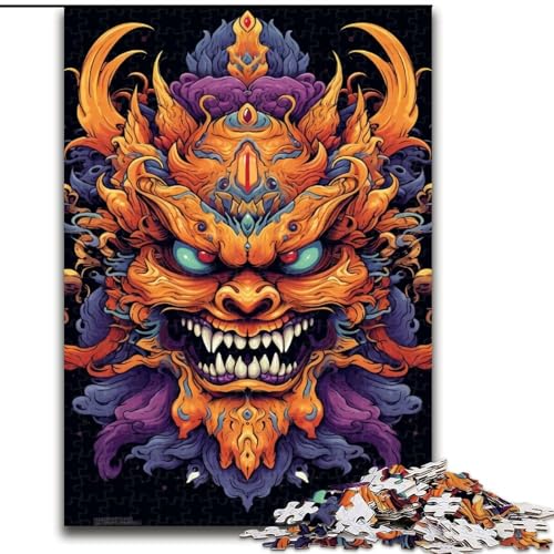 Puzzle 1000 Teile für Erwachsene, Ninja-Masken-Puzzle aus Holz, perfekt für Halloween, Weihnachten, Geburtstagsgeschenk, 1000 Stück(50x75cm) von XHAXING