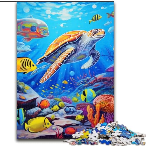 Puzzle 1000 Teile für Erwachsene, Ozeanwelt-Puzzle aus Holz, anspruchsvolles DIY-Denkspiel, interaktives Familienspiel, 1000 Teile(50x75cm) von XHAXING