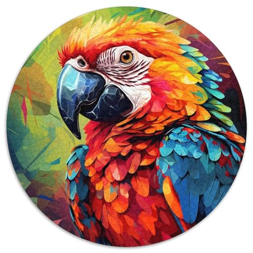 Puzzle 1000 Teile für Erwachsene, Papagei, runde Papppuzzles für Familienspaß, perfekt für Feiertage, interaktive Spieleabende (Größe 67,5 x 67,5 cm) von XHAXING