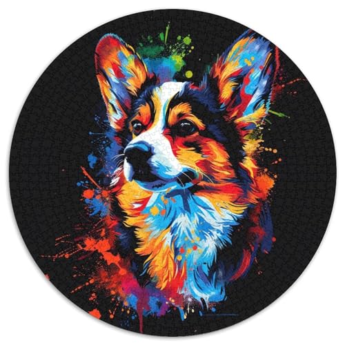 Puzzle 1000 Teile für Erwachsene, Pembroke Welsh Corgi, schwierige Puzzles für Erwachsene, anspruchsvolles Denkspiel – entspannendes Spielzeug für Teenager (Größe 67,5 x 67,5 cm) von XHAXING