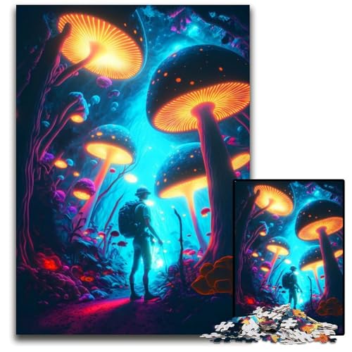 Puzzle 1000 Teile für Erwachsene, Pilzwald, Unmögliches Puzzle für Erwachsene, Geburtstagsgeschenkidee, Herausforderndes Denkspiel, 26 x 38 cm Puzzle 1000 Teile für Erwachsene, Pilzwald, Unmögliches Puzzle für Erwachsene, Geburtstagsgeschenkidee, Herausforderndes Denkspiel, 26 x 38 cm von XHAXING