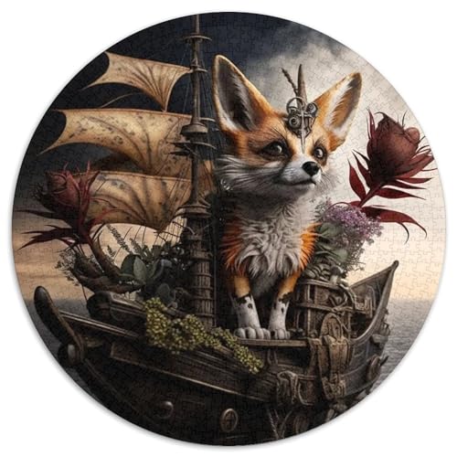 Puzzle 1000 Teile für Erwachsene, Piratenschiff-Fuchs, Papierpuzzle für Reiseliebhaber und Paare, anspruchsvolles Spielzeug (Größe 67,5 x 67,5 cm) von XHAXING