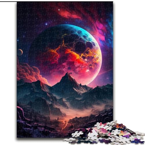 Puzzle 1000 Teile für Erwachsene, Planet im Weltraum, Puzzle aus Pappe, perfekt für Halloween, Weihnachten, Geburtstagsgeschenk, 1000 Stück(26x38cm) von XHAXING