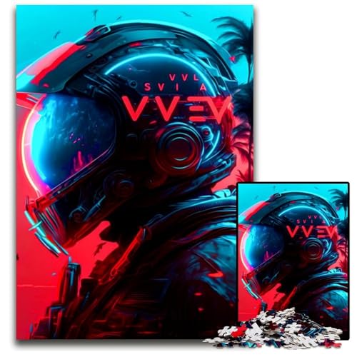 Puzzle 1000 Teile für Erwachsene, Punk-Astronaut, Unmögliches Puzzle für Erwachsene, Geburtstagsgeschenkidee, Herausforderndes Denkspiel, 50x75cm Puzzle 1000 Teile für Erwachsene, Punk-Astronaut, Unmögliches Puzzle für Erwachsene, Geburtstagsgeschenkidee, Herausforderndes Denkspiel, 50x75cm von XHAXING