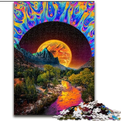 Puzzle 1000 Teile für Erwachsene, Reverie-Puzzle aus Pappe, perfekt für Halloween, Weihnachten, Geburtstagsgeschenk, 1000 Stück(26x38cm) von XHAXING