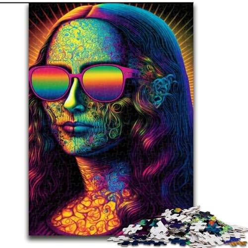 Puzzle 1000 Teile für Erwachsene, Rose, schönes Mädchen, Puzzle aus Pappe, DIY-Dekoration, anspruchsvolle, 1000 Teile(26x38cm) von XHAXING