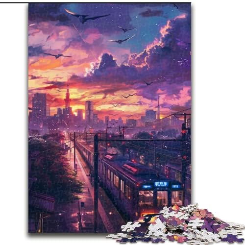 Puzzle 1000 Teile für Erwachsene, Schöne, verträumte Landschaft, Puzzle aus Holz, anspruchsvolles Denkspiel für Teenager, Spaß für den Familienspieleabend, 1000 Teile(50x75cm) von XHAXING
