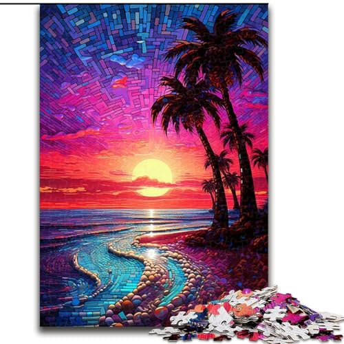 Puzzle 1000 Teile für Erwachsene, Schöne Strände, Landschaftspuzzle aus Holz, Interaktives Familienspiel, Denksportgeschenk, Lernspielzeug, 1000 Teile(50x75cm) von XHAXING