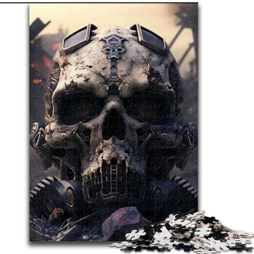 Puzzle 1000 Teile für Erwachsene, Schönes Totenkopf-Puzzle aus Holz, Herausforderndes Denkspiel für Teenager, Perfekt für die Heimdekoration oder als Geschenk, 1000 Stück(50x75cm) von XHAXING