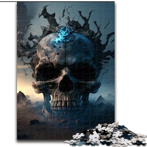 Puzzle 1000 Teile für Erwachsene, Schönes Totenkopf-Puzzle aus Holz, für Geburtstag, Urlaub, Weihnachten, 1000 Stück(50x75cm) von XHAXING