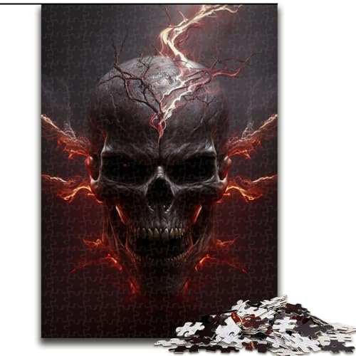 Puzzle 1000 Teile für Erwachsene, Schönes Totenkopf-Puzzle aus Pappe, Herausforderndes Denkspiel für Teenager, Familienspaß, Interaktives Spiel, 1000 Teile(26x38cm) von XHAXING