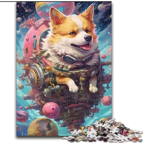 Puzzle 1000 Teile für Erwachsene, Seltsames Hundepuzzle aus Holz, anspruchsvolles Denkspiel für Teenager, perfekt als Heimdekoration oder Geschenk, 1000 Stück(50x75cm) von XHAXING