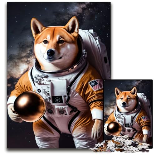 Puzzle 1000 Teile für Erwachsene, Shiba-Astronaut, Unmögliches Puzzle für Erwachsene, Geburtstagsgeschenkidee, Herausforderndes Denkspiel, 50x75cm Puzzle 1000 Teile für Erwachsene, Shiba-Astronaut, Unmögliches Puzzle für Erwachsene, Geburtstagsgeschenkidee, Herausforderndes Denkspiel, 50x75cm von XHAXING