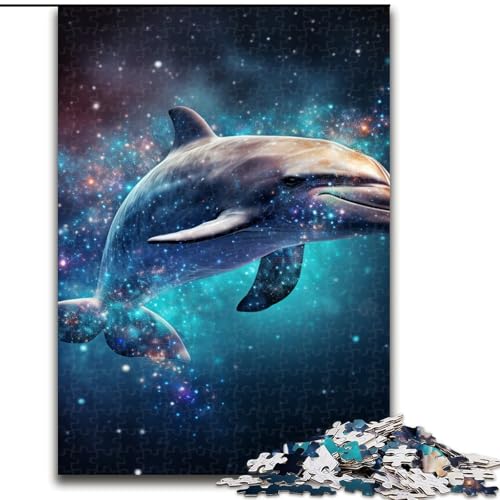 Puzzle 1000 Teile für Erwachsene, Tier-Delfin-Puzzle aus Pappe, perfekt für Halloween, Weihnachten, Geburtstagsgeschenk, 1000 Stück(26x38cm) von XHAXING
