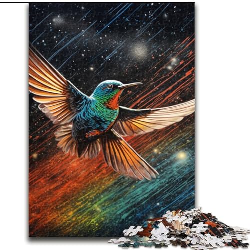 Puzzle 1000 Teile für Erwachsene, Tier-Kolibri-Puzzle aus Pappe, geeignet für Geburtstage, Halloween, Thanksgiving, Ostern, 1000 Teile(26x38cm) von XHAXING
