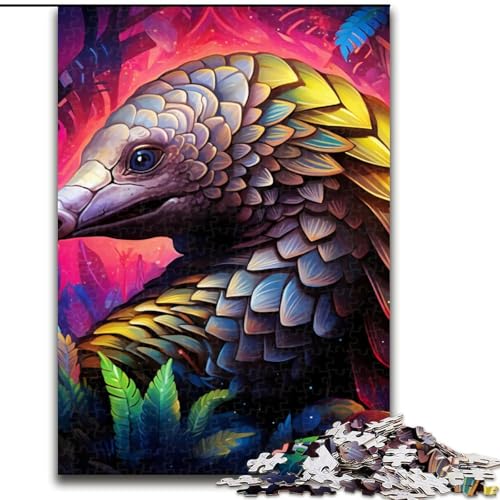 Puzzle 1000 Teile für Erwachsene, Tier-Pangolin-Puzzle aus Holz, perfekt für Halloween, Weihnachten, Geburtstagsgeschenk, 1000 Stück(50x75cm) von XHAXING