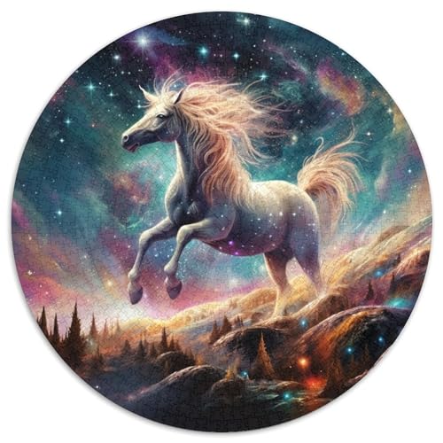 Puzzle 1000 Teile für Erwachsene, Tier-Pferde-Papierpuzzle, Denksportaufgabe, Spiel für Erwachsene, interaktive Familienaktivität (67,5 x 67,5 cm) von XHAXING
