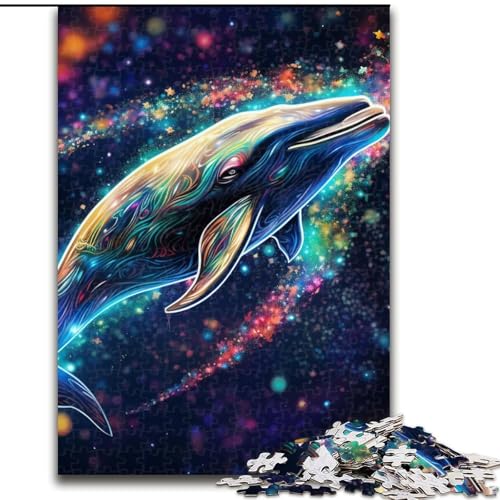 Puzzle 1000 Teile für Erwachsene, Tier-Wale, Puzzle aus Pappe, anspruchsvolles Denkspiel für Teenager, unterhaltsames interaktives Spiel für die ganze Familie, 1000 Teile(26x38cm) von XHAXING