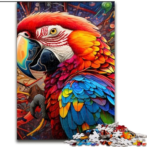 Puzzle 1000 Teile für Erwachsene, Tiere, Vögel, Papageien, Puzzle aus Holz, perfekt für Halloween, Weihnachten, Geburtstagsgeschenk, 1000 Stück(50x75cm) von XHAXING