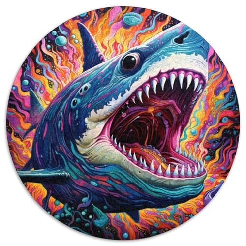 Puzzle 1000 Teile für Erwachsene, Tierkunst, Hai, Papierpuzzle, Denksportaufgabe, Spiel für Erwachsene, interaktive Familienaktivität (67,5 x 67,5 cm) von XHAXING