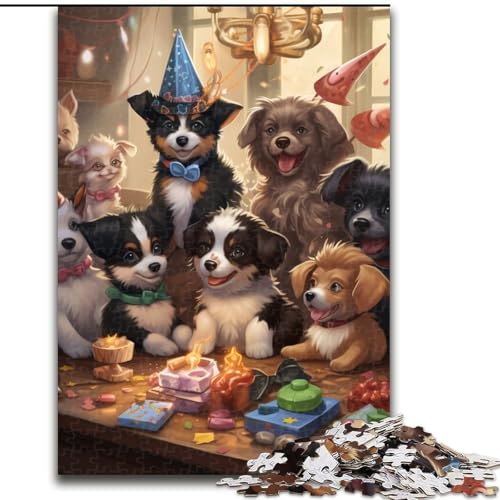 Puzzle 1000 Teile für Erwachsene, Tierparty-Puzzle aus Pappe, schwieriges Denkspiel für Teenager, 1000 Teile(26x38cm) von XHAXING