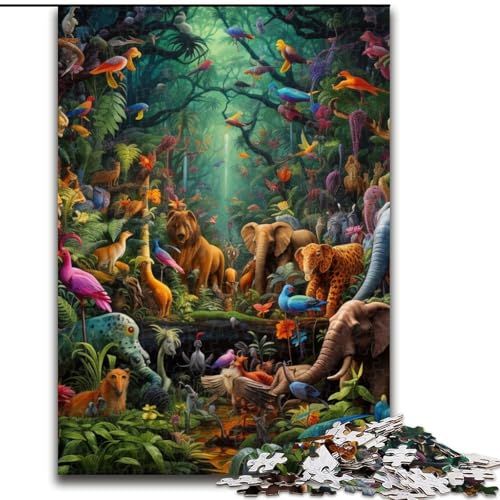 Puzzle 1000 Teile für Erwachsene, Tierwelt-Puzzle aus Pappe, geeignet für Geburtstage, Halloween, Thanksgiving, Ostern, 1000 Stück(26x38cm) von XHAXING