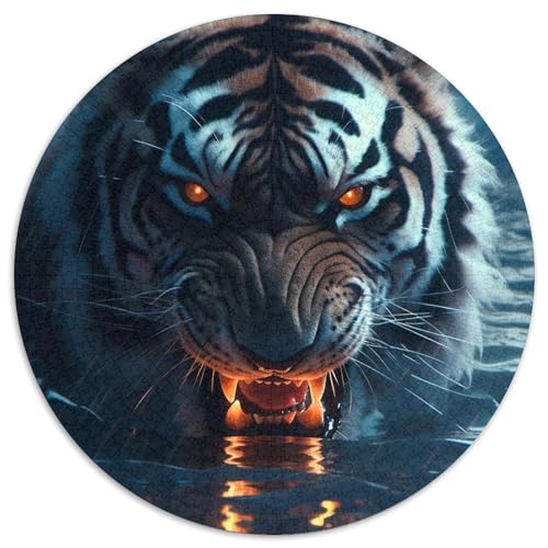 Puzzle 1000 Teile für Erwachsene, Tiger-Papierpuzzle, Denksportaufgabe, Spiel für Erwachsene, interaktive Familienaktivität (67,5 x 67,5 cm) von XHAXING