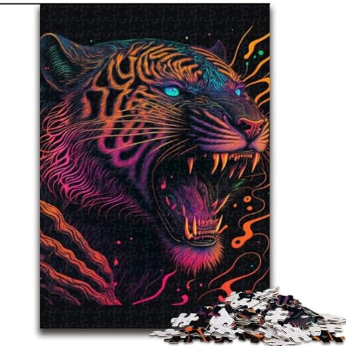 Puzzle 1000 Teile für Erwachsene, Tiger-Puzzle aus Pappe, geeignet für Geburtstage, Halloween, Thanksgiving, Ostern, 1000 Teile(26x38cm) von XHAXING