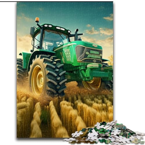Puzzle 1000 Teile für Erwachsene, Traktor-Puzzle aus Holz, geeignet für Geburtstage, Halloween, Thanksgiving, Ostern, 1000 Teile(50x75cm) von XHAXING