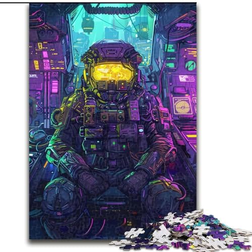 Puzzle 1000 Teile für Erwachsene, Traum-Astronauten-Puzzle aus Pappe, interaktives Familienspiel, Denksport-Geschenk, Lernspielzeug, 1000 Teile(26x38cm) von XHAXING