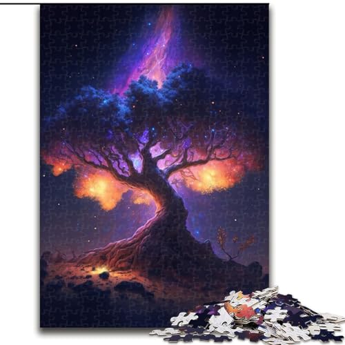 Puzzle 1000 Teile für Erwachsene, Traumbaum des Lebens, aus Pappe, entspannende Unterhaltung, Heimdekoration, 1000 Teile(26x38cm) von XHAXING