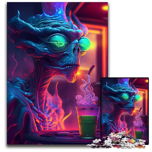 Puzzle 1000 Teile für Erwachsene, Trippy Sci-Fi Opa, Papppuzzle, Muttertag, Geburtstage, Weihnachten, 26x38cm Puzzle 1000 Teile für Erwachsene, Trippy Sci-Fi Opa, Papppuzzle, Muttertag, Geburtstage, Weihnachten, 26x38cm von XHAXING