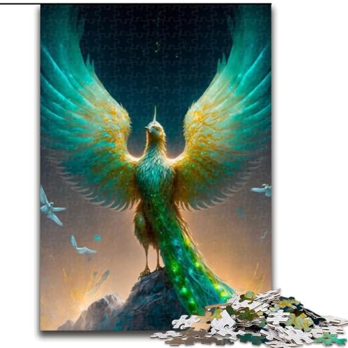 Puzzle 1000 Teile für Erwachsene, Vogel Phönix, aus Holz, geeignet für Geburtstage, Halloween, Erntedankfest, Ostern, 1000 Teile(50x75cm) von XHAXING