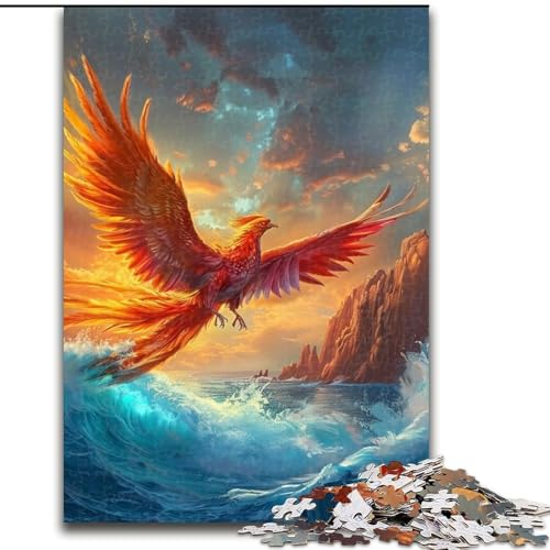 Puzzle 1000 Teile für Erwachsene, Vogel Phönix, aus Pappe, geeignet für Geburtstage, Halloween, Thanksgiving, Ostern, 1000 Teile(26x38cm) von XHAXING