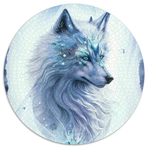Puzzle 1000 Teile für Erwachsene, Weißer Fuchs, Schwierige Puzzles für Erwachsene, Herausforderndes Denkspiel – Entspannendes Spielzeug für Teenager (Größe 67,5 x 67,5 cm) von XHAXING
