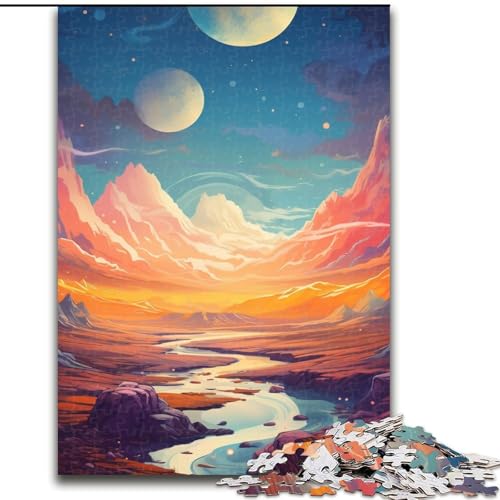 Puzzle 1000 Teile für Erwachsene, Weltraum, Berge, Universum, aus Pappe, geeignet für Geburtstage, Halloween, Thanksgiving, Ostern, 1000 Teile(26x38cm) von XHAXING