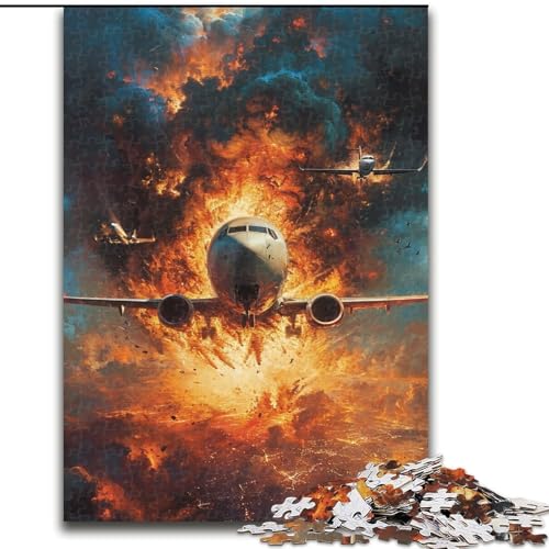 Puzzle 1000 Teile für Erwachsene, Weltraumflugzeug-Puzzle aus Holz, interaktives Familienspiel, DIY-Heimdekoration, Gehirn-Herausforderung, Geschenk, 1000 Stück(50x75cm) von XHAXING