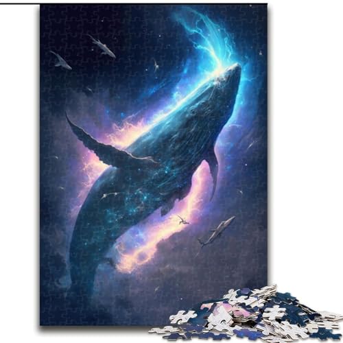 Puzzle 1000 Teile für Erwachsene, Weltraumwal-Puzzle aus Holz, anspruchsvolles Denkspiel für Teenager und Familien, 1000 Teile(50x75cm) von XHAXING