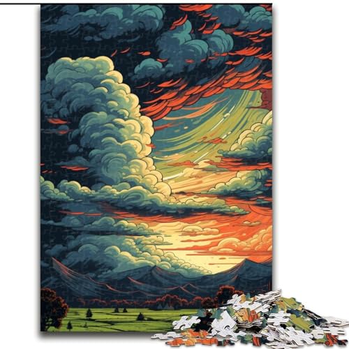 Puzzle 1000 Teile für Erwachsene, Wolken malen, Puzzle aus Pappe, perfekt für Familienspaß, Partyspiele, Geburtstagspartygeschenke, 1000 Teile(26x38cm) von XHAXING