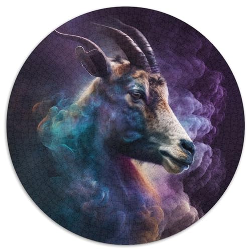 Puzzle 1000 Teile für Erwachsene, Ziegen-Unmögliches Puzzle für Erwachsene, DIY-Heimdekor, Denkspiel für Teenager (Größe 67,5 x 67,5 cm) von XHAXING