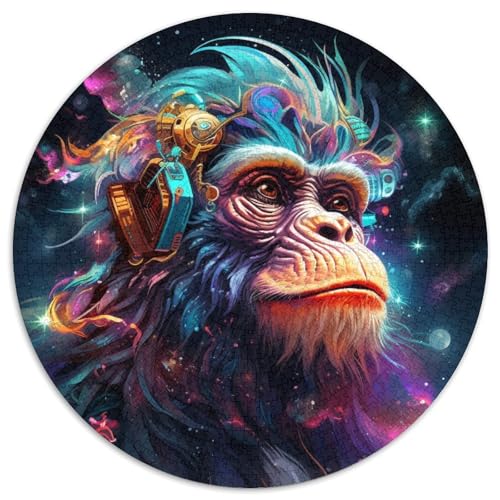 Puzzle 1000 Teile für Erwachsene, buntes Affen-Papierpuzzle, Denksportaufgabe, Spiel für Erwachsene, interaktive Familienaktivität (67,5 x 67,5 cm) von XHAXING
