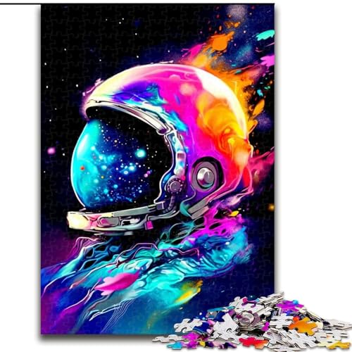 Puzzle 1000 Teile für Erwachsene, buntes Astronauten-Puzzle aus Holz, perfekt für Halloween, Weihnachten, Geburtstagsgeschenk, 1000 Stück(50x75cm) von XHAXING