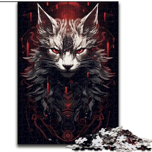 Puzzle 1000 Teile für Erwachsene, buntes Roboter-Fuchs-Kunstpuzzle aus Pappe, Weihnachten, Halloween, Ostern, Neujahr, 1000 Teile(26x38cm) von XHAXING