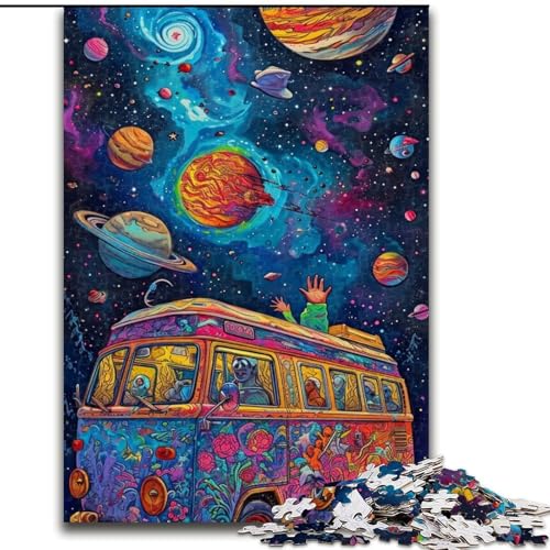 Puzzle 1000 Teile für Erwachsene, buntes Trucks-Puzzle aus Pappe, perfekt für Halloween, Weihnachten, Geburtstagsgeschenk, 1000 Stück(26x38cm) von XHAXING