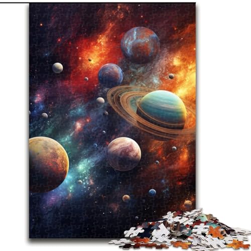 Puzzle 1000 Teile für Erwachsene, buntes Universum-Puzzle aus Pappe, perfekt für Halloween, Weihnachten, Geburtstagsgeschenk, 1000 Stück(26x38cm) von XHAXING