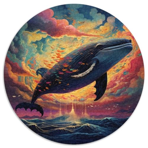 Puzzle 1000 Teile für Erwachsene, buntes Wal-Papierpuzzle, Denksportaufgabe, Spiel für Erwachsene, interaktive Familienaktivität (67,5 x 67,5 cm) von XHAXING