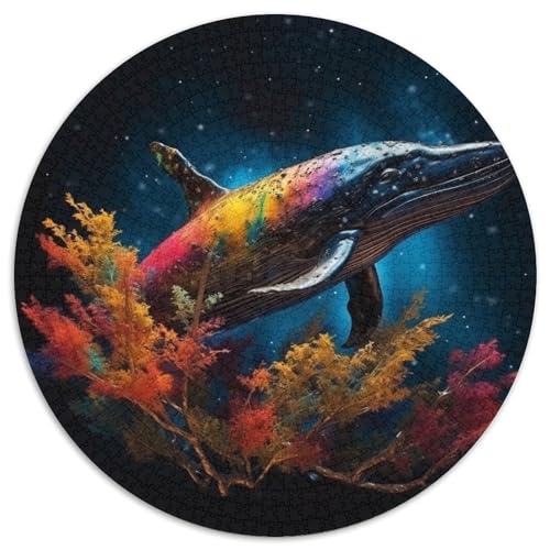 Puzzle 1000 Teile für Erwachsene, buntes Wal-Papierpuzzle, Denksportaufgabe, Spiel für Erwachsene, interaktive Familienaktivität (67,5 x 67,5 cm) von XHAXING